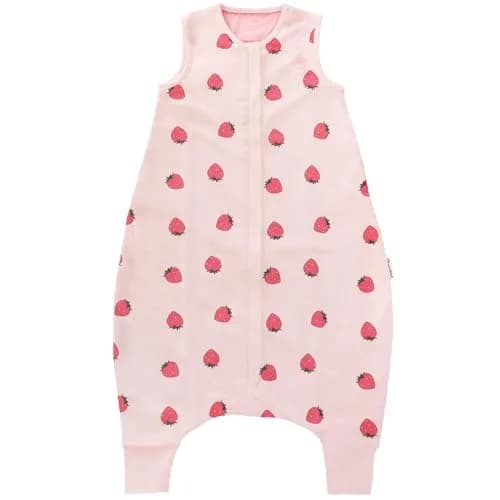 Woolino 4 Season Baby Sleep Bag with Feet Opening, Australian Merino Wool & Organic Cotton, 18-36mo, Strawberry | Breathable, Temperature-Regulating thumbnail 1