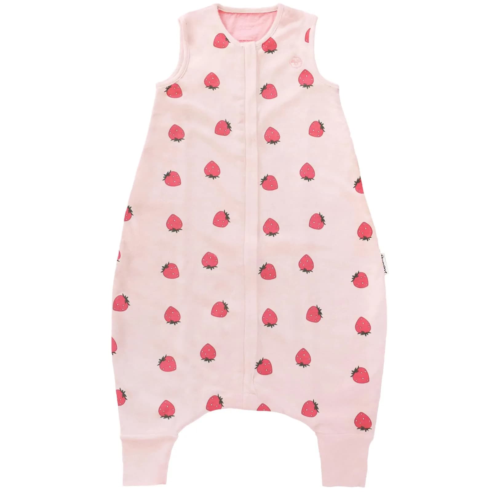 Woolino 4 Season Baby Sleep Bag with Feet Opening, Australian Merino Wool & Organic Cotton, 18-36mo, Strawberry | Breathable, Temperature-Regulating