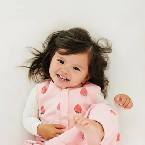 Woolino 4 Season Baby Sleep Bag with Feet Opening, Australian Merino Wool & Organic Cotton, 18-36mo, Strawberry | Breathable, Temperature-Regulating thumbnail 4