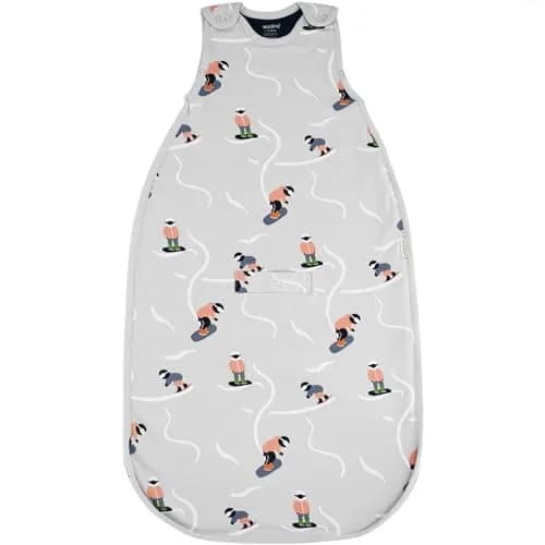 Woolino Toddler Sleeping Sack, 4 Season, Merino Wool & Organic Cotton, Baby Sleep Bag, 2-4 Years, Snowboarder thumbnail 1