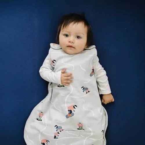 Woolino Toddler Sleeping Sack, 4 Season, Merino Wool & Organic Cotton, Baby Sleep Bag, 2-4 Years, Snowboarder thumbnail 4