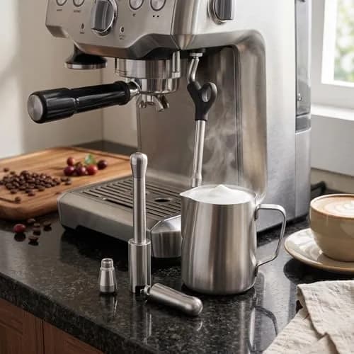 POCREATION Stainless Steel Steam Wand Nozzle for EC685/ECP35/ECP36 Espresso Machines | Rich Milk Foam & Latte Art thumbnail 2