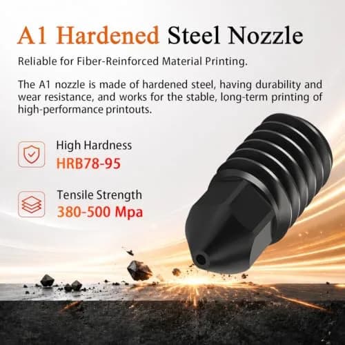 HzdaDeve 0.2mm A1 Hotend Kit for Bambu Lab A1/A2L Printers | Hardened Steel Nozzle Assembly (2-Pack) thumbnail 4