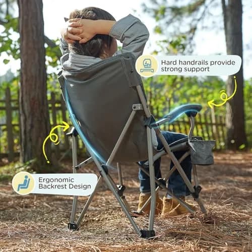 Busy Bee Kids Camping Chair High Back Supports 125 Lbs | Breathable & Portable for Outdoor Fun thumbnail 5