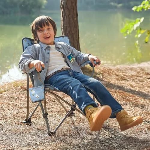 Busy Bee Kids Camping Chair High Back Supports 125 Lbs | Breathable & Portable for Outdoor Fun thumbnail 2