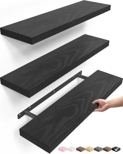 BAYKA Floating Shelves 22.5in | Modern Wall Decor for Bathroom Bedroom Kitchen thumbnail 1