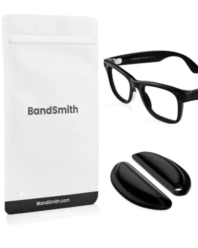 BandSmith Compatible with Ray-Ban Meta Wayfarer Eyeglass Nose Pad 8 Pairs (Black) thumbnail 4