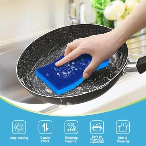 AIDEA Extra Large XL Scrub Sponges (12 Count) | Fast Cleaning, Non-Scratch thumbnail 4