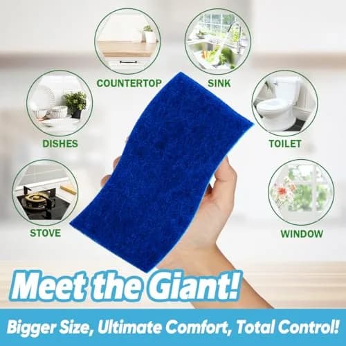 AIDEA Extra Large XL Scrub Sponges (12 Count) | Fast Cleaning, Non-Scratch thumbnail 6