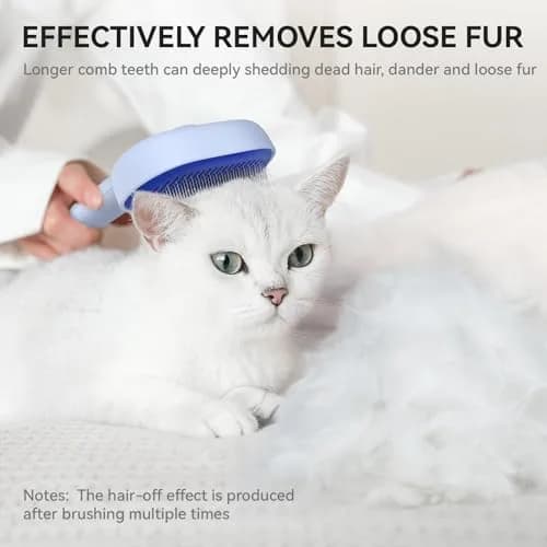 Aumuca Skin Friendly Self-Cleaning Slicker Brush for Dogs & Cats | Gentle Pet Grooming Tool for Shedding & Deshedding thumbnail 6