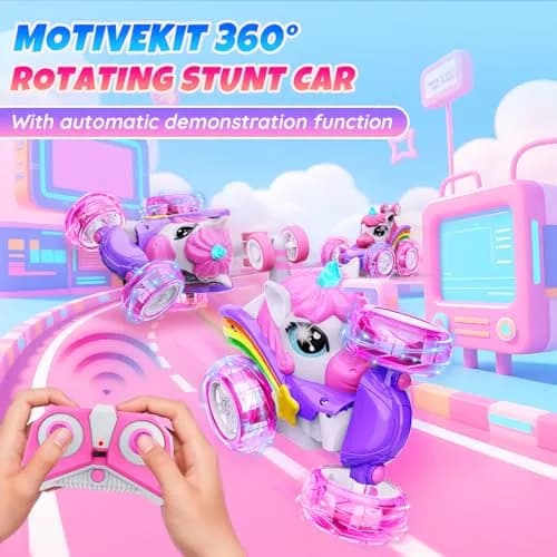 Motivekit Unicorn Stunt RC Car 12.7cm (5 inches) | ASTM-Tested Educational Toy for Kids 3+ thumbnail 4