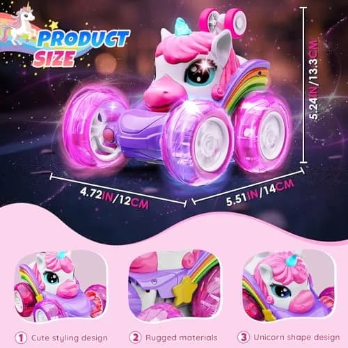 Motivekit Unicorn Stunt RC Car 12.7cm (5 inches) | ASTM-Tested Educational Toy for Kids 3+ thumbnail 3