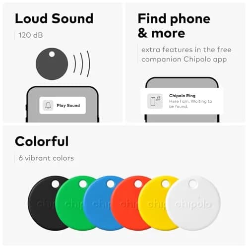 Chipolo POP Tracker Tag - Colorful, Loud Bluetooth Finder for iOS & Android thumbnail 3