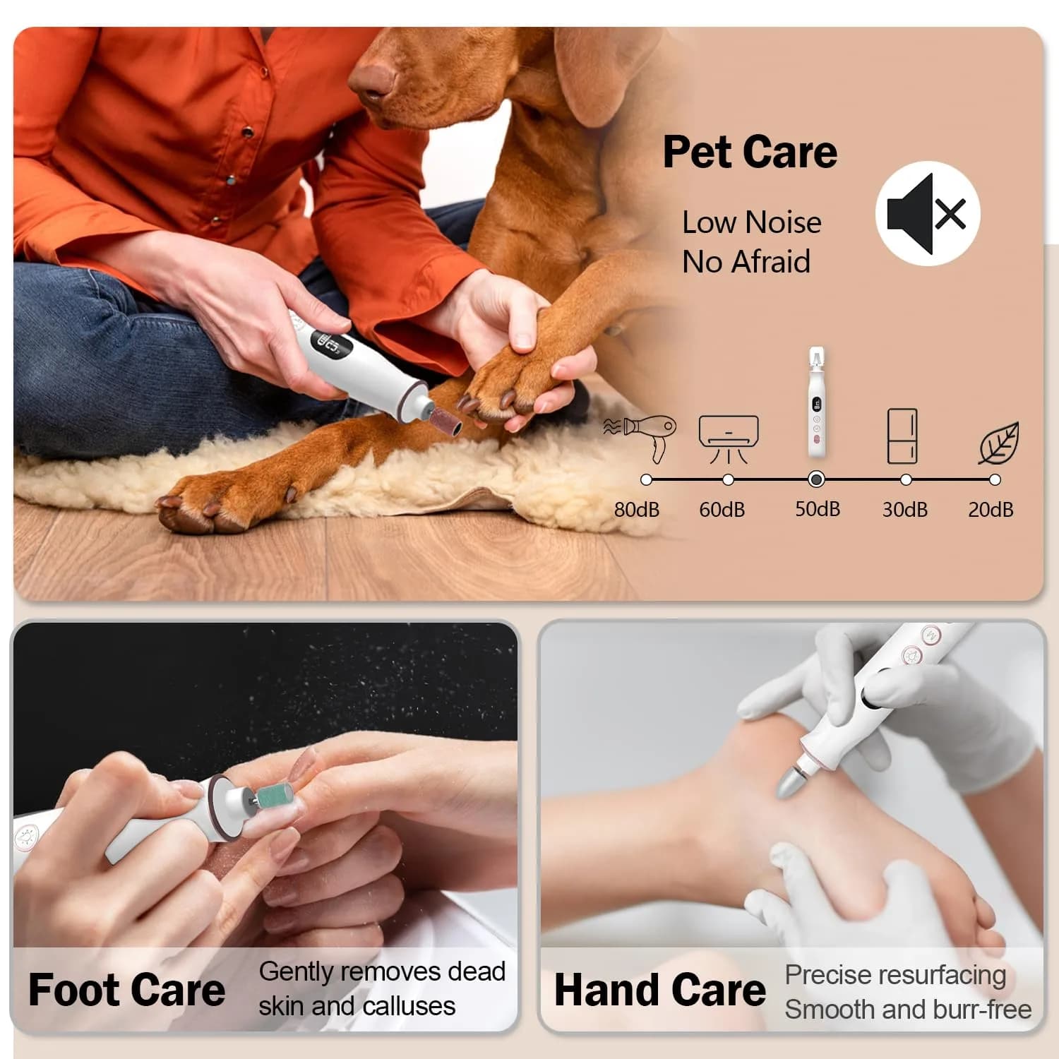 Aleokut Electric Nail File Cordless Nail Drill with LED Light, 10 Speeds 30,000 RPM | Professional Manicure Pedicure Kit for Acrylic Gel Nails - view 4