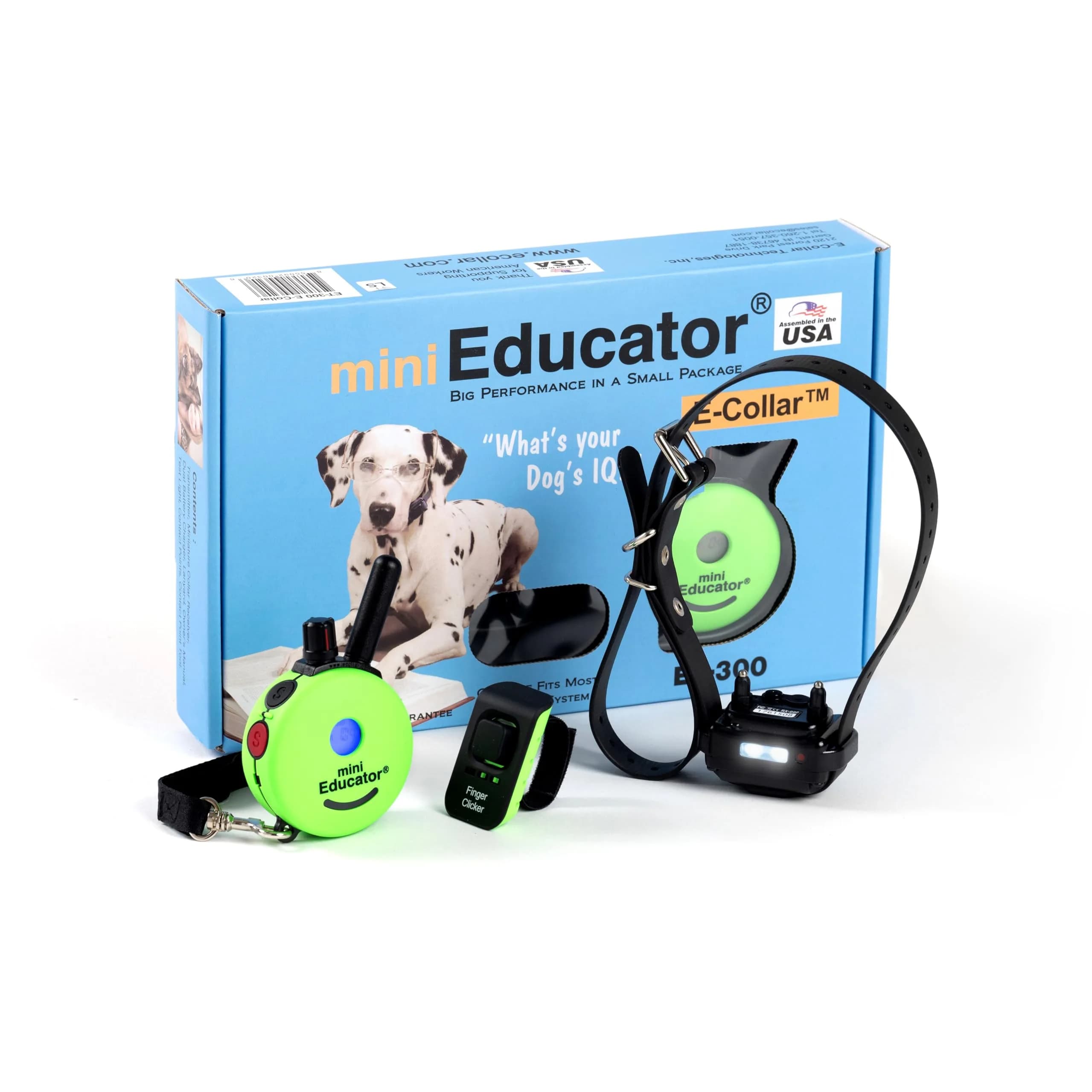 Mini Educator ET-300 Green Animal Collar | 1/2 Mile Range, Humane Vibration & Tone
