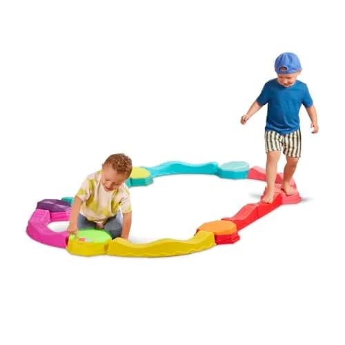 B. toys Balance Beam Set, Musical Wavy Beams & Sensory Stones | Active Indoor & Outdoor Play for Kids 3+ thumbnail 1