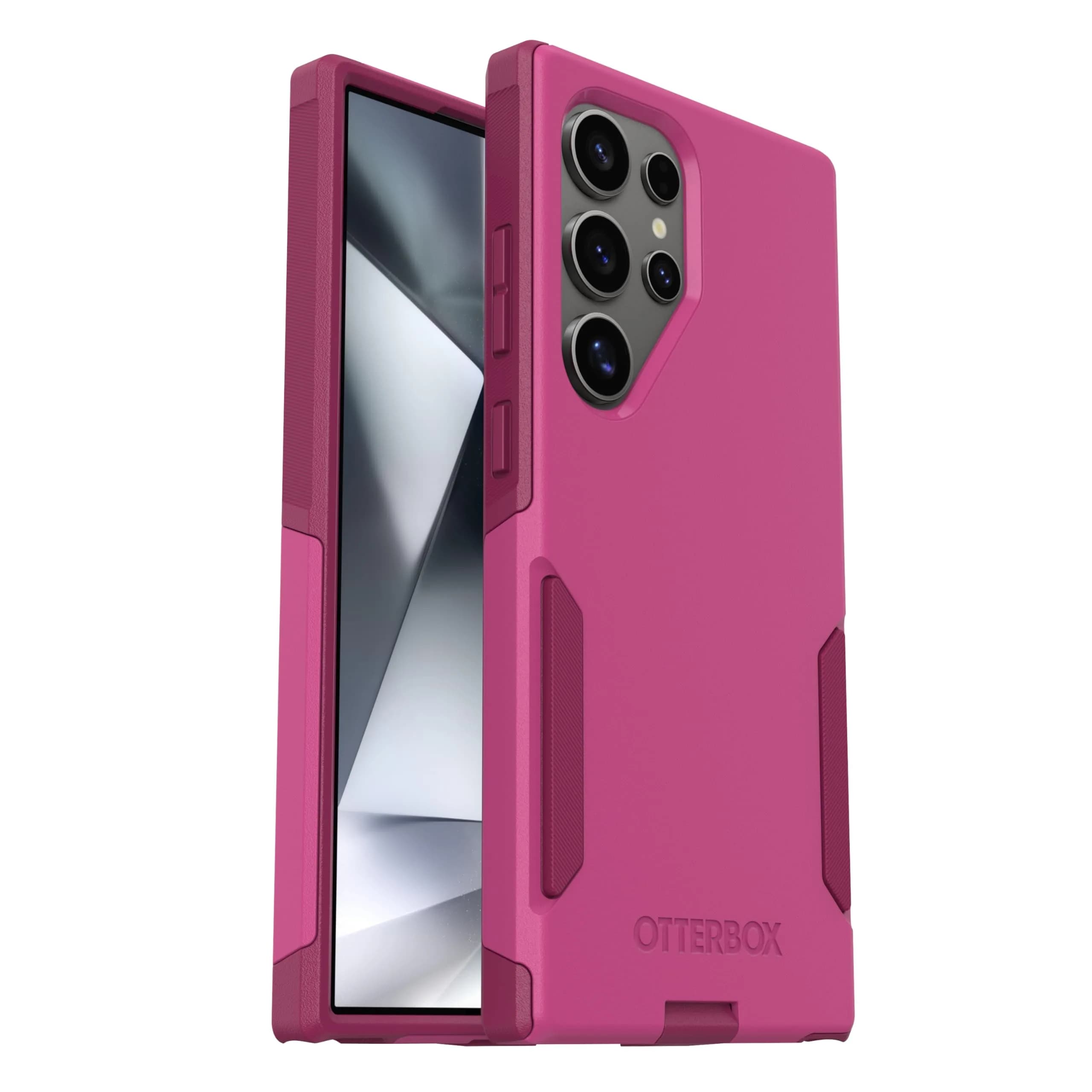 OtterBox Samsung Galaxy S24 Ultra Commuter Series Pink Case | Slim & Tough, Pocket-Friendly, Port Protection — Into The Fuchsia (Pink)