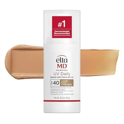 EltaMD UV Daily Hydration+ SPF 50 Face Sunscreen Moisturizer with Hyaluronic Acid, 1.7 oz (50 ml) | Dermatologist Trusted Daily Sun Protection — 08 - Tinted (0.5 oz)