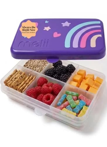 melii Snackle Box 6-Compartment Rainbow | BPA-Free Food Storage for Kids & Travel thumbnail 1