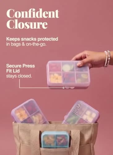 melii Snackle Box 6-Compartment Rainbow | BPA-Free Food Storage for Kids & Travel thumbnail 7