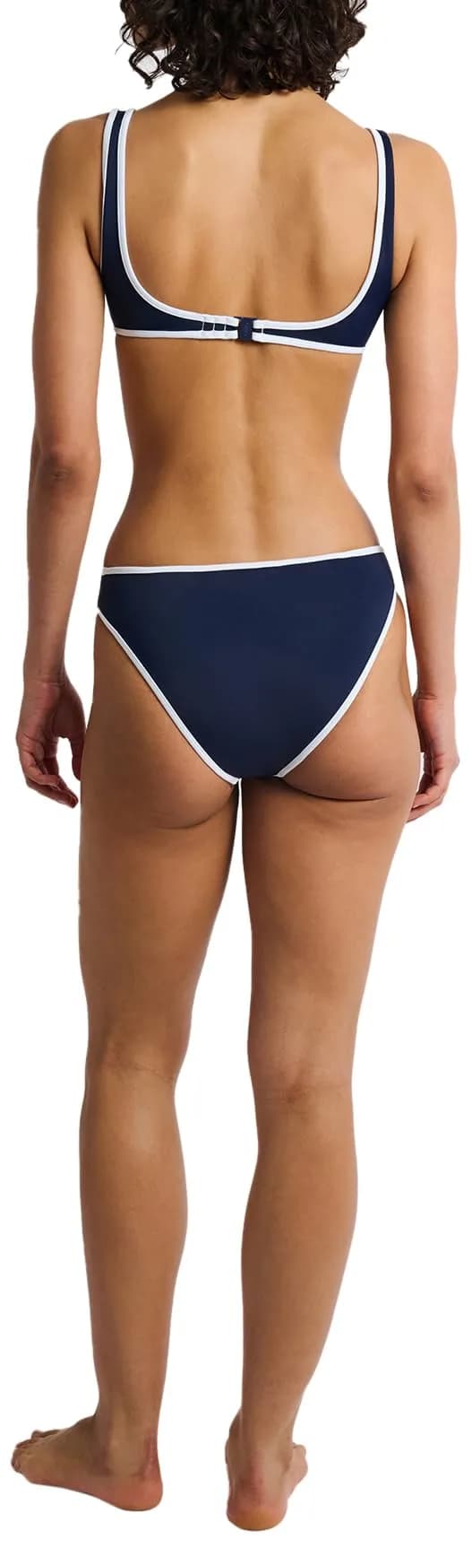 Onia Women's Standard Claire Bikini TOP, DEEP Navy/White | Adjustable straps & padding thumbnail 5