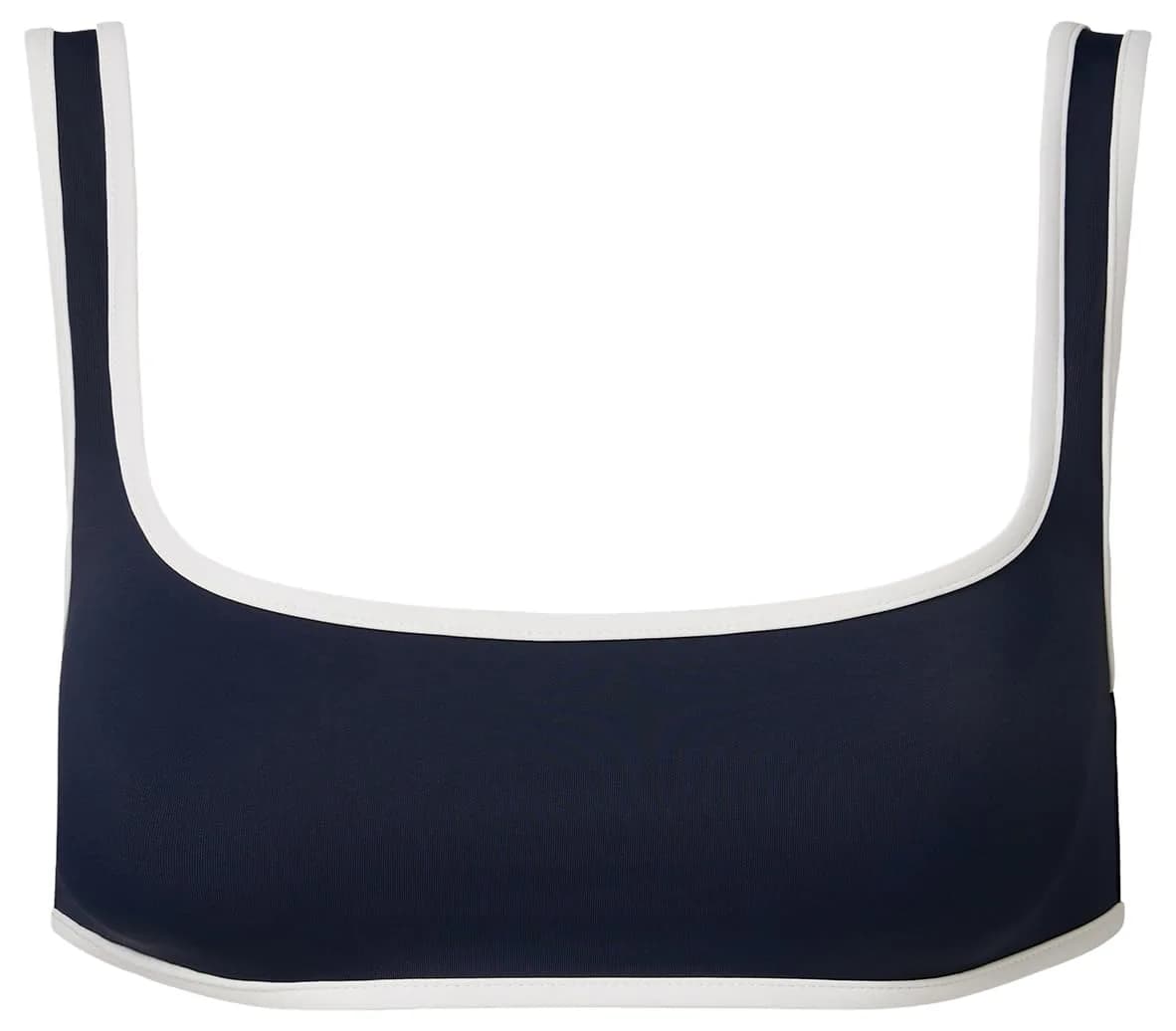 Onia Women's Standard Claire Bikini TOP, DEEP Navy/White | Adjustable straps & padding thumbnail 3