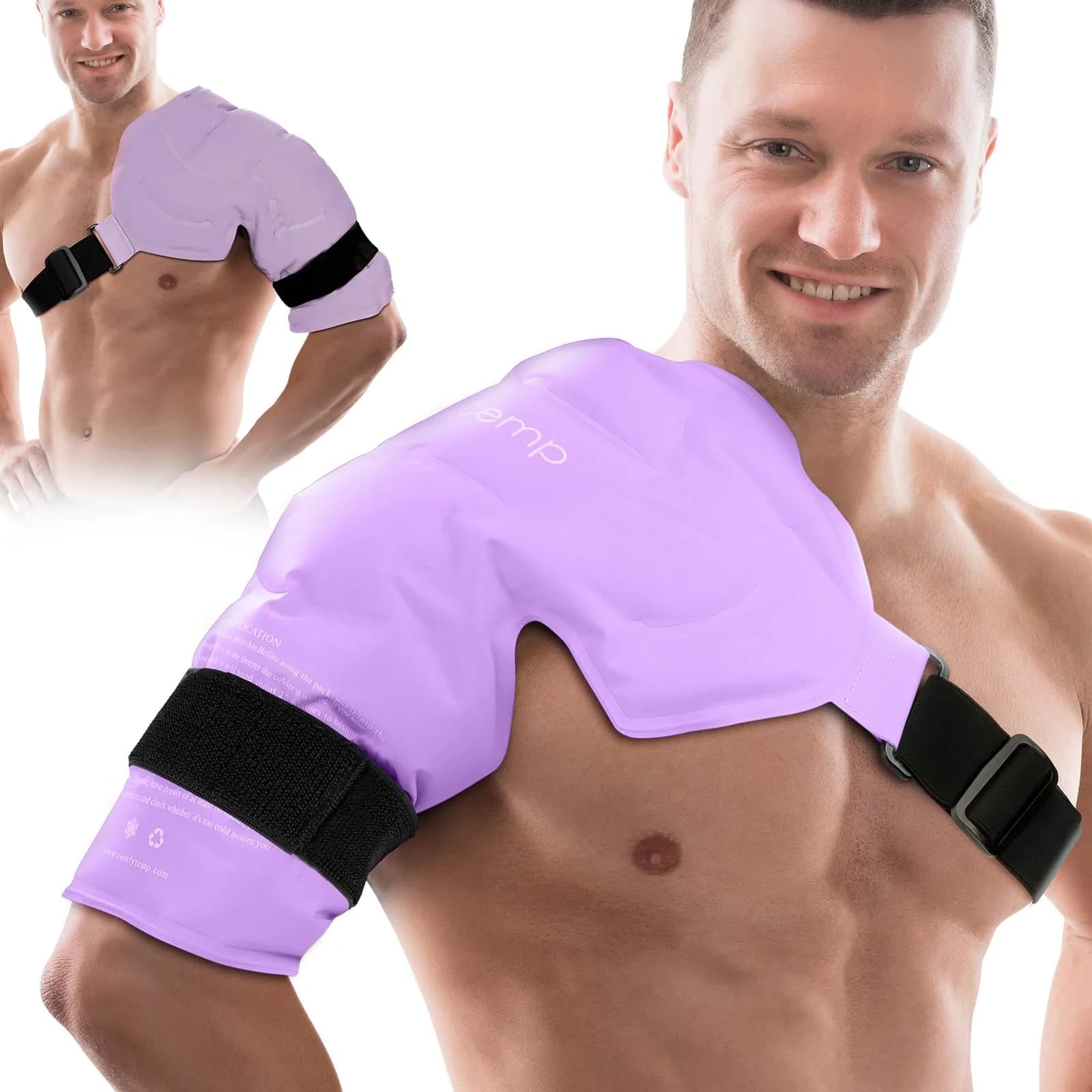 Comfytemp Purple Shoulder Ice Pack Wrap for Rotator Cuff Therapy (Large/X-Large) - main product image