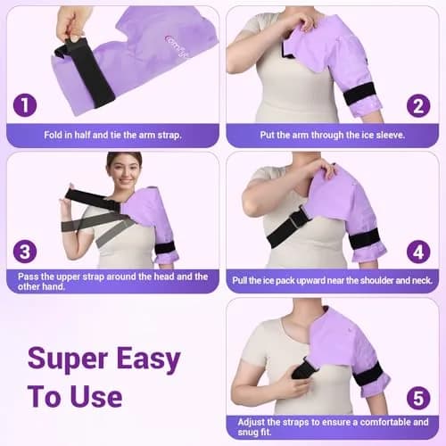 Comfytemp Shoulder Ice Pack Wrap Rotator Cuff Therapy Large/X-Large | Hot & Cold Therapy for Pain Relief thumbnail 6