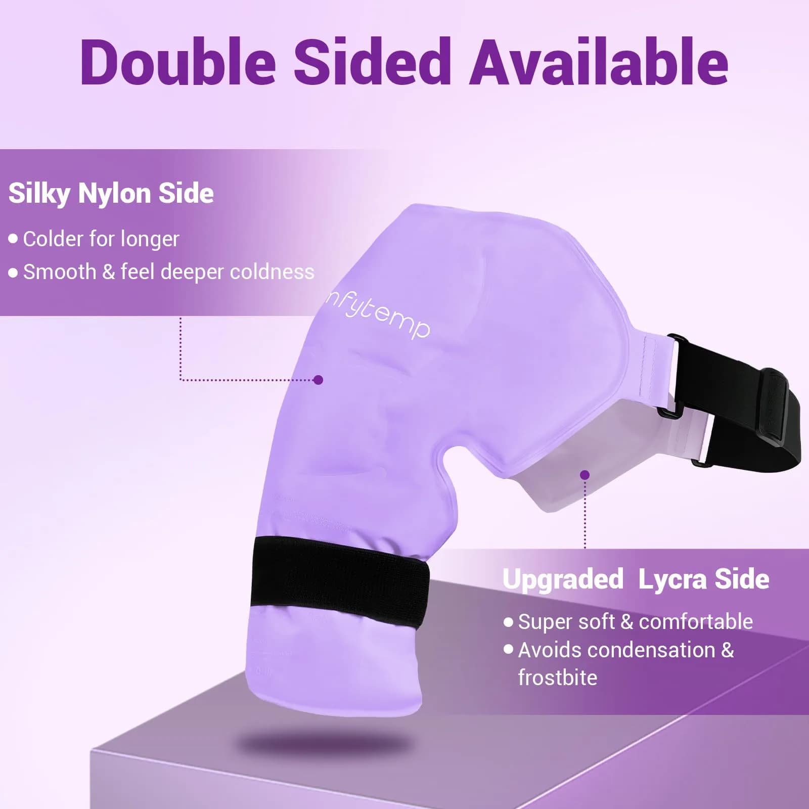 Comfytemp Purple Shoulder Ice Pack Wrap for Rotator Cuff Therapy (Large/X-Large) - view 4