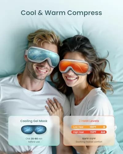 RENPHO Eye Massager with Heat and Cooling, Birthday Gifts for Mom Dad Women Men Heated Eye Mask for Migraine Relief Reduce Strain Improve Sleep Eyeris 2 thumbnail 3