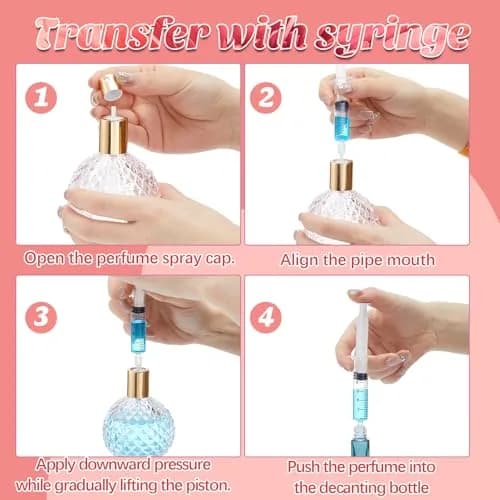 Geiserailie Clear 6 Pcs Perfume Syringe Extractor 10ml Decant Kit | Refill Tool Set for Fragrance thumbnail 4