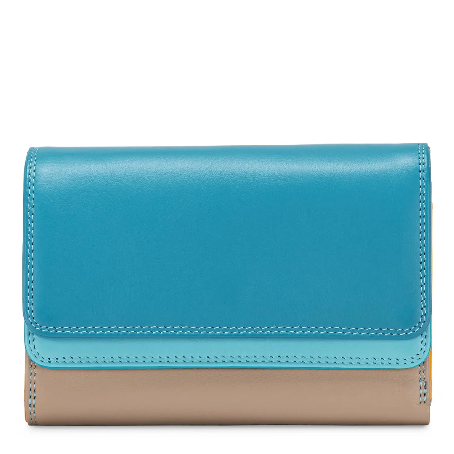 mywalit Double-Flap Wallet Leather Purse | 6 Credit Card Slots | ID Window, Coin Pockets & Pen | Lucca | Classy & Compact Accessory for Men & Women | Perfect for Everyday Use — Sardinia