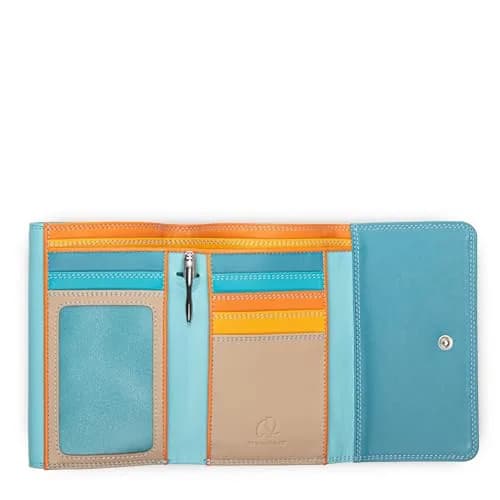 mywalit Double-Flap Wallet Leather Purse | 6 Credit Card Slots | ID Window, Coin Pockets & Pen | Sardinia | Compact & Stylish thumbnail 2