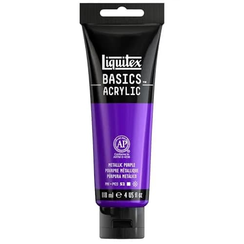 Liquitex BASICS Acrylic Paint Metallic Purple 118ml (4-oz) Tube | Fine Art Pigments - main product image