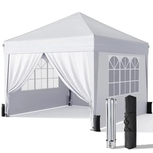 Driftalia 10x10 Pop Up Canopy Tent with Sidewalls | Wind-Resistant, Portable, Easy Setup thumbnail 1