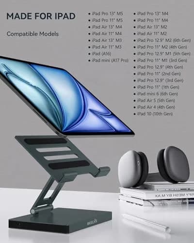 BKELHS 2026 iPad Pro USB C Hub Stand Adapter for iPad Pro M5 M3 M4 13 12.9 11 Inch | 4K HDMI, SD/TF, 3 USB 3.0, Audio thumbnail 5