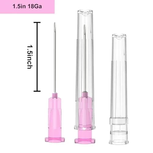 AHHKZT 18 Gauge 1.5 Inch Luer Lock Needles - 100 Pack | Industrial Dispensing Accessories thumbnail 2