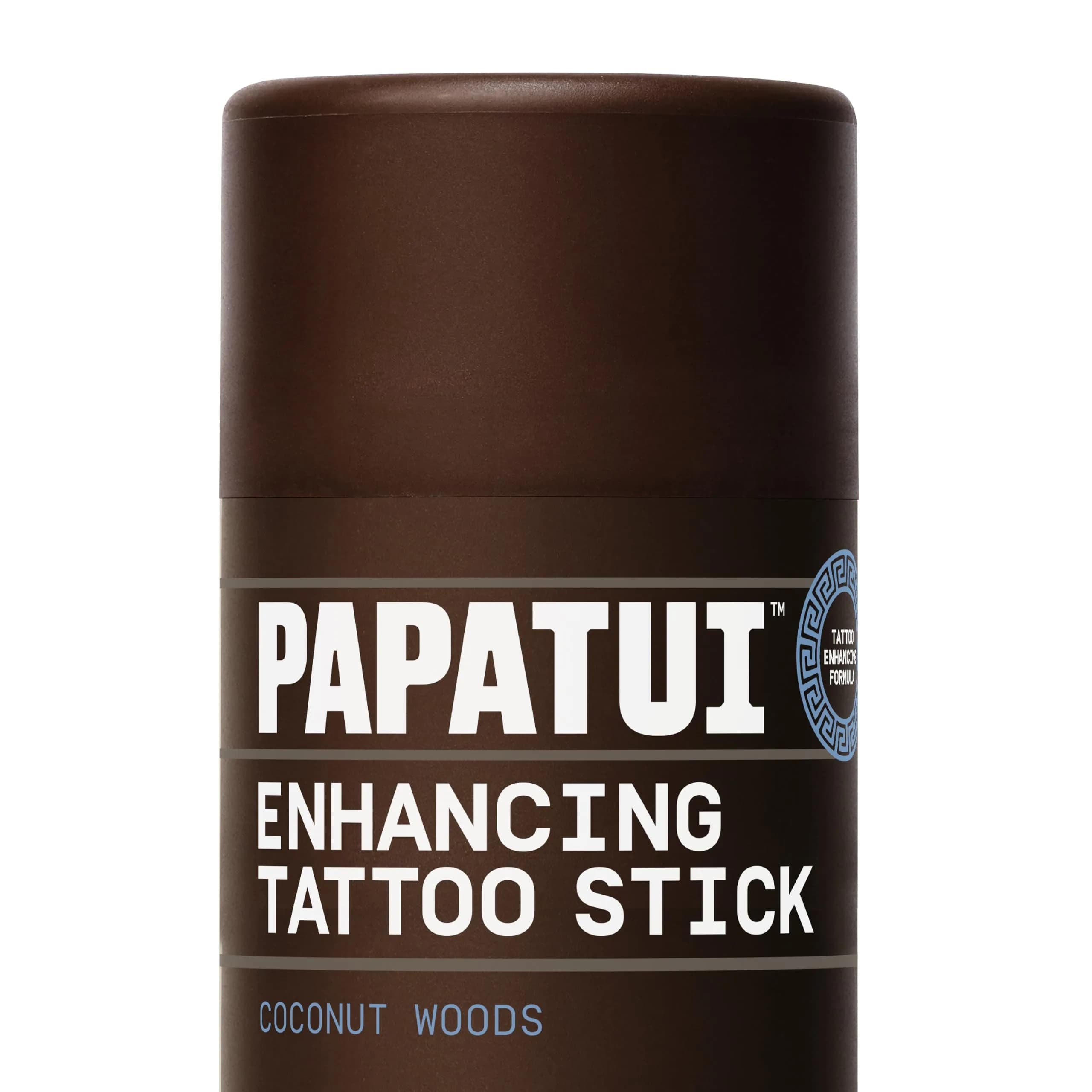 PAPATUI Coconut Woods Enhancing Tattoo Stick 2.6 oz | Moisturizes & Boosts Contrast on Healed Tattoos - main product image