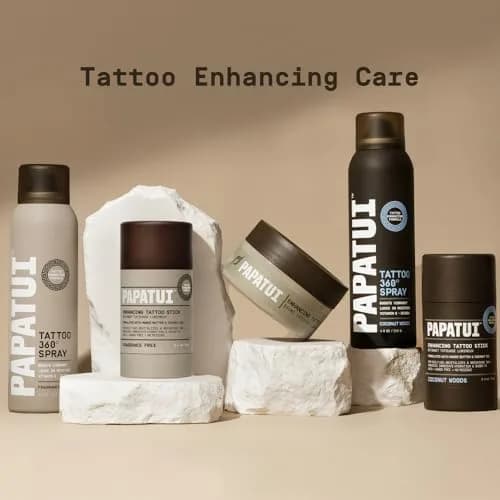 PAPATUI Coconut Woods Enhancing Tattoo Stick 2.6 oz | Moisturizes & Boosts Contrast on Healed Tattoos thumbnail 9