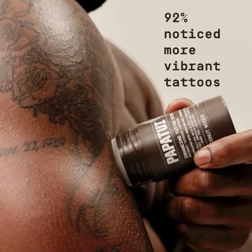PAPATUI Coconut Woods Enhancing Tattoo Stick 2.6 oz | Moisturizes & Boosts Contrast on Healed Tattoos thumbnail 3
