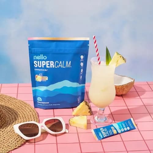 Nello Supercalm Powdered Drink Mix Passion Colada 20 Servings | Cortisol Reducer & Sleep Aid Supplement thumbnail 4