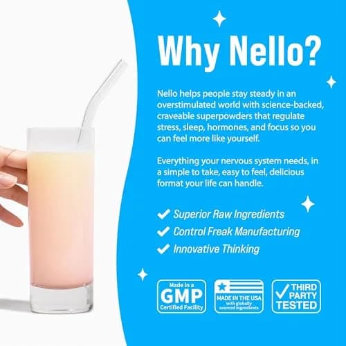 Nello Supercalm Powdered Drink Mix Passion Colada 20 Servings | Cortisol Reducer & Sleep Aid Supplement thumbnail 6