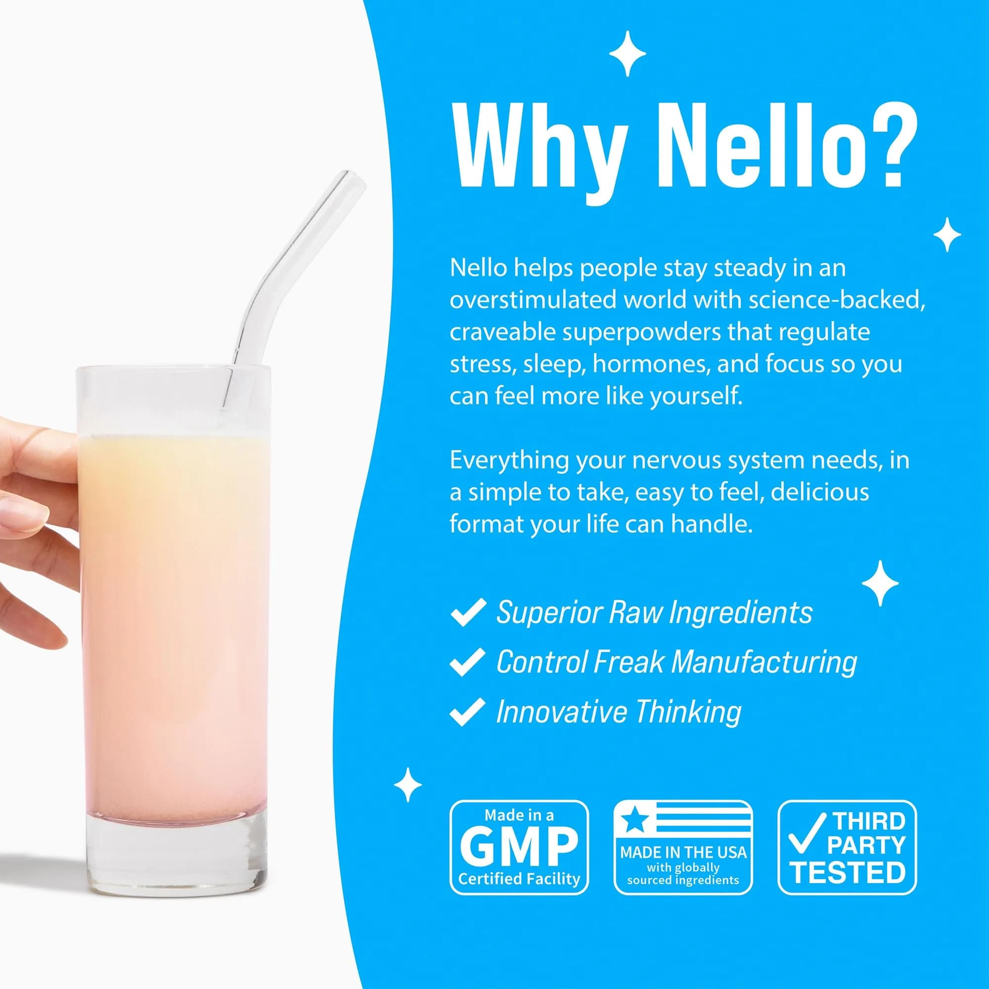 Nello SuperCalm Powdered Drink Mix Passion Colada 20 Ct | Cortisol Reducer and Sleep Aid Supplement - view 6