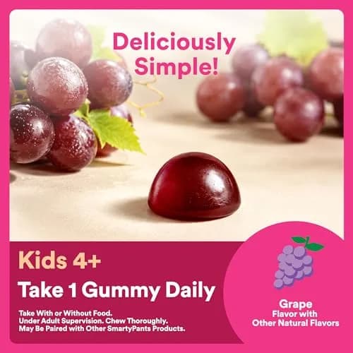 SmartyPants Kids Probiotic Gummies for Digestive Health 30 Count (2 Billion CFU) | Clinically Studied Probiotic for Gut Health & Immune Support thumbnail 6