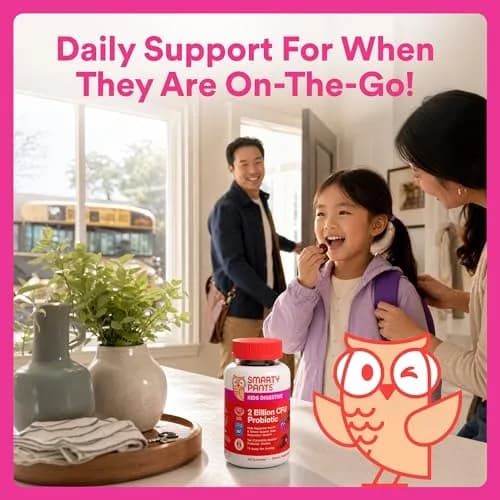 SmartyPants Kids Probiotic Gummies for Digestive Health 30 Count (2 Billion CFU) | Clinically Studied Probiotic for Gut Health & Immune Support thumbnail 9