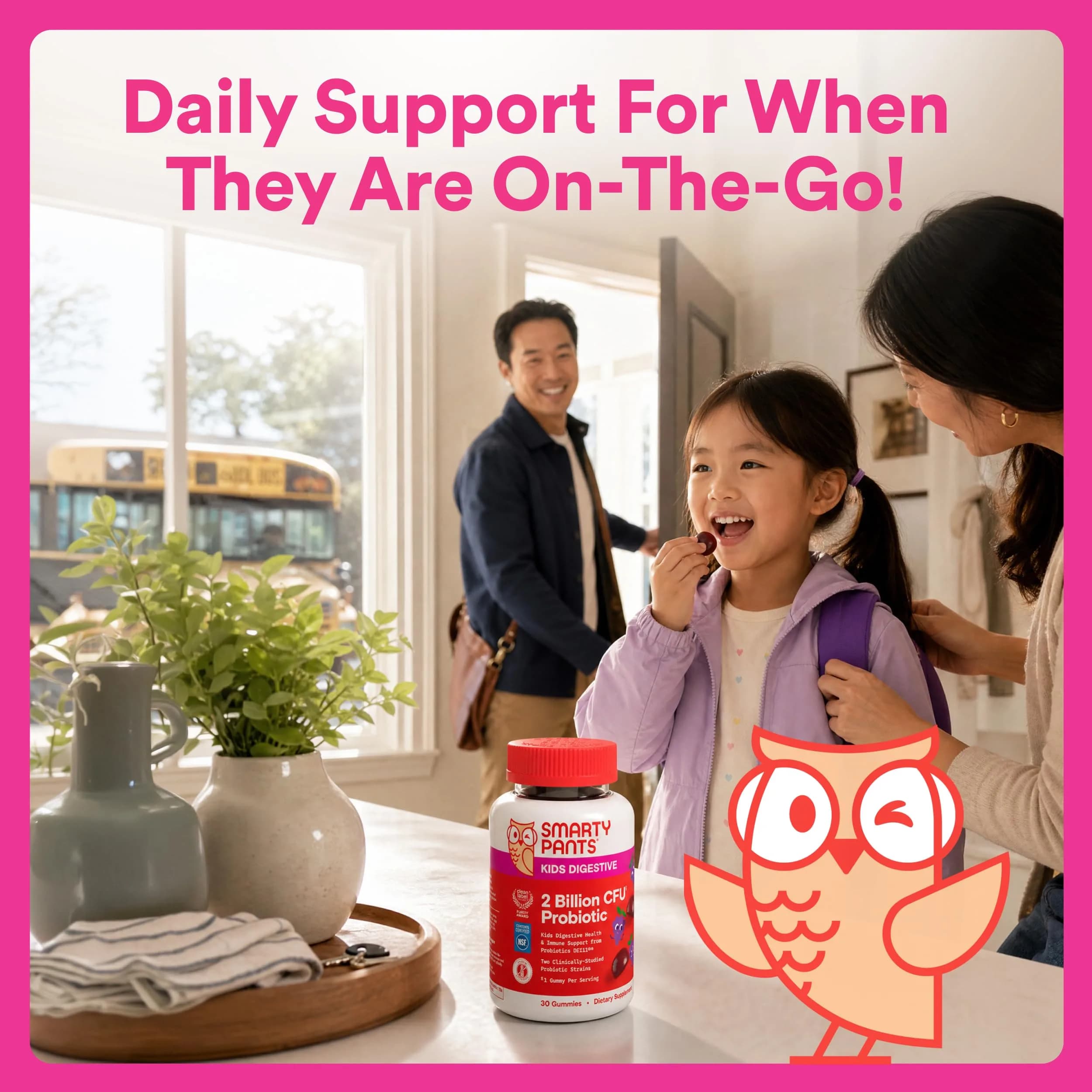 SmartyPants Kids Probiotic Gummies for Digestive Health 30 Count (2 Billion CFU) | Clinically Studied Probiotic for Gut Health & Immune Support - view 9