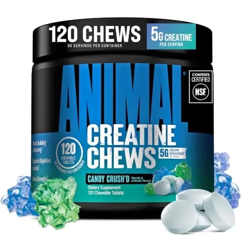 Animal Creatine Monohydrate Chews for Men & Women | 120 Count | 5g Creatine per Chew for Strength & Recovery thumbnail 1