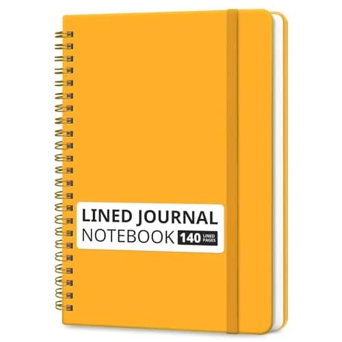 Taja Lined Spiral Journal Notebook A5 (14.5cm x 20cm) | College Ruled Hardcover for Work & Note Taking thumbnail 1