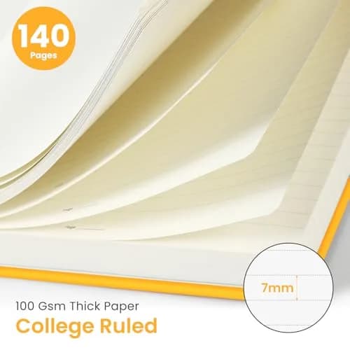 Taja Lined Spiral Journal Notebook A5 (14.5cm x 20cm) | College Ruled Hardcover for Work & Note Taking thumbnail 2