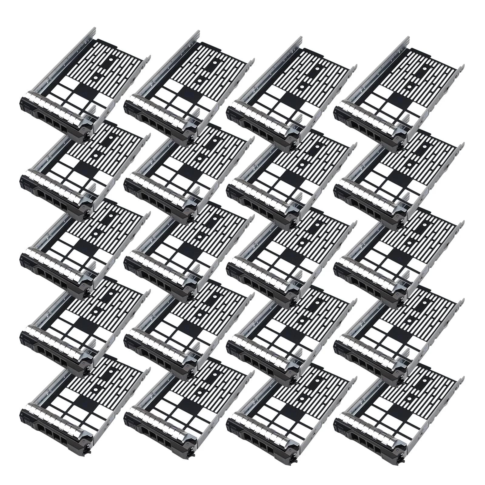 Heretom 20-Pack 3.5" SAS/SATA Hard Drive Tray Caddy KG1CH F238F | Compatible with Dell PowerEdge Servers — 20-Pack